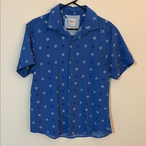 Blue Patterned Men's Shirt
